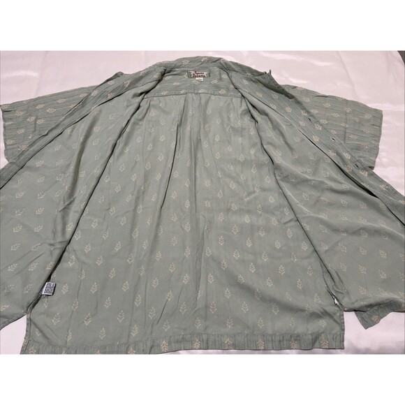 Tommy Bahama Silk Hawaiian Camp Shirt L Mint Green Floral Short Sleeve Button Up - Picture 7 of 16